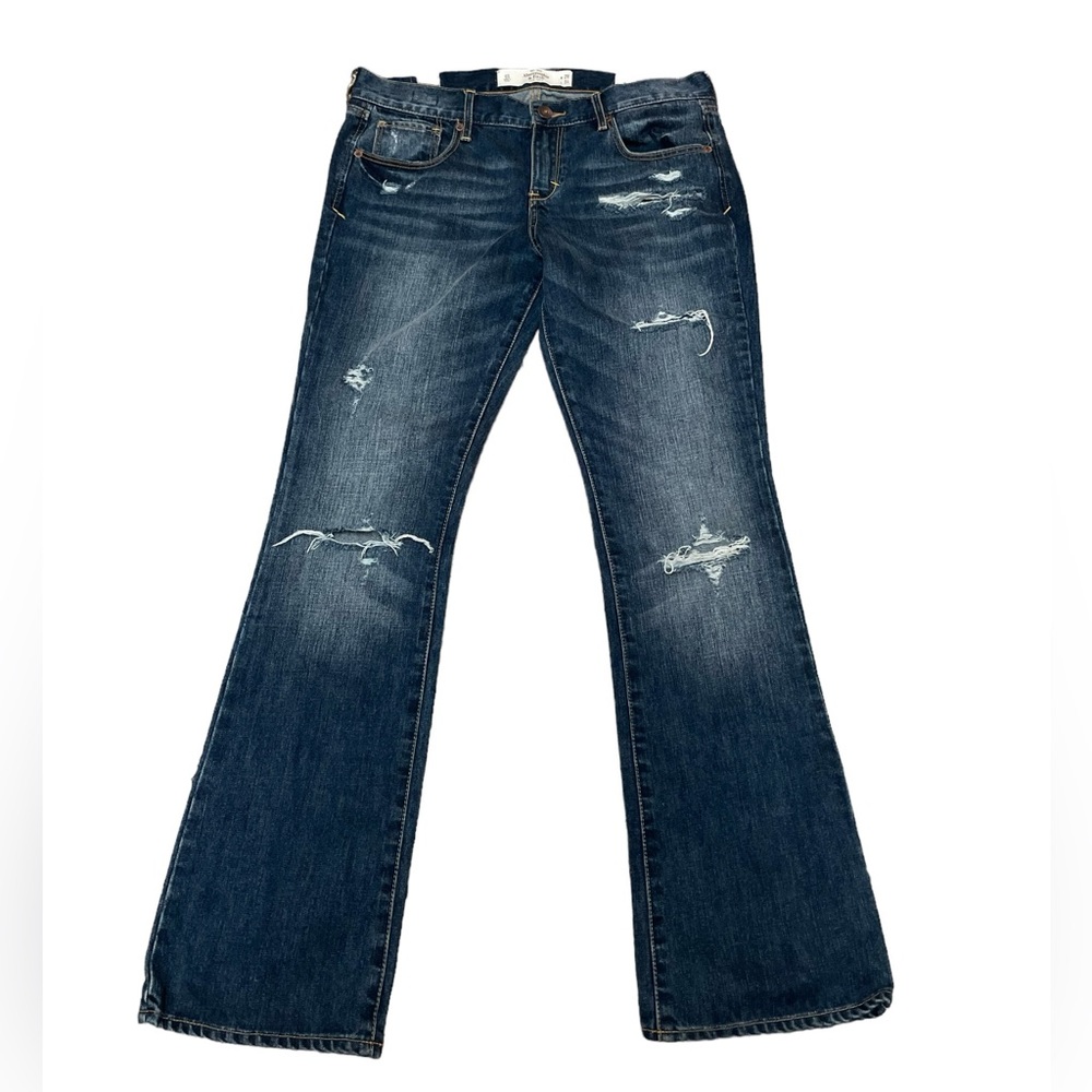 Abercrombie And Fitch Emma Low Rise Bootcut Distressed Jeans NWOT